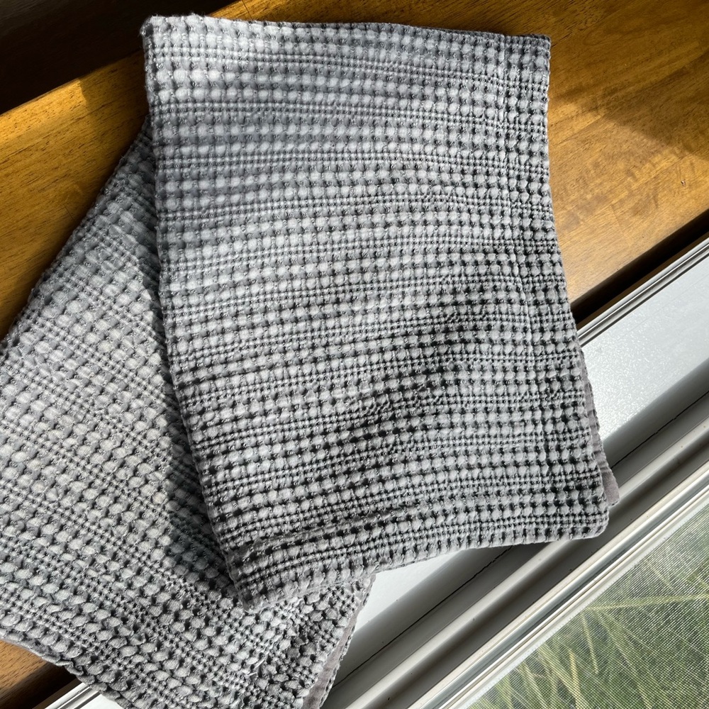Pottery Barn Grey Honeycomb Pillow Shams